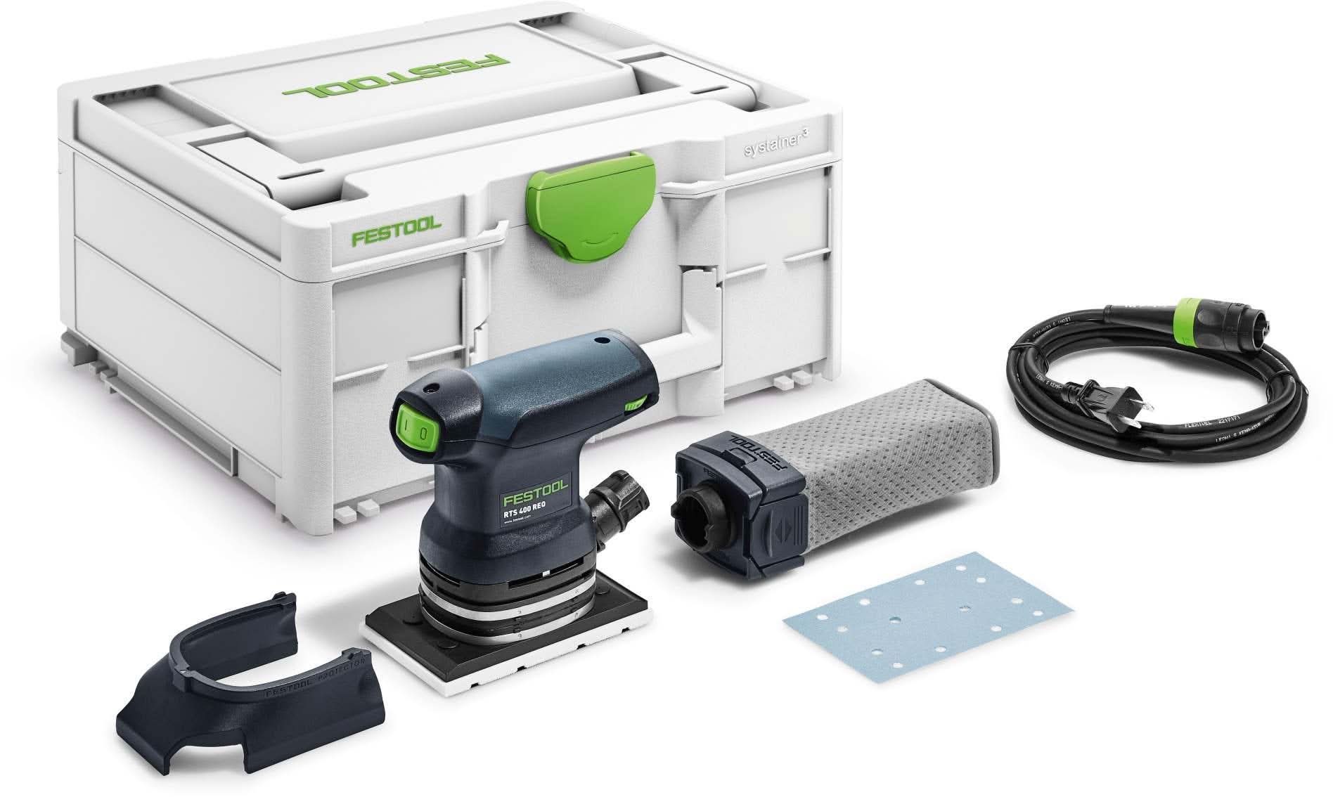 Festool RTS 400 REQ Orbital Sander Set w/ Granat Abrasive Value Set Systainer - Image 2