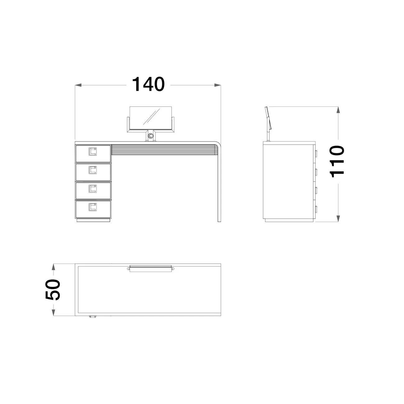 SESTO SENSO VANITY TABLE I $15,760.00 - Image 3
