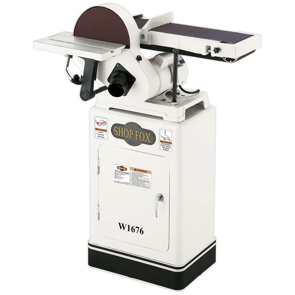 Shop Fox W1676 1 HP 6-Inch Belt / 10-Inch Disk Combination Sander - Image 1