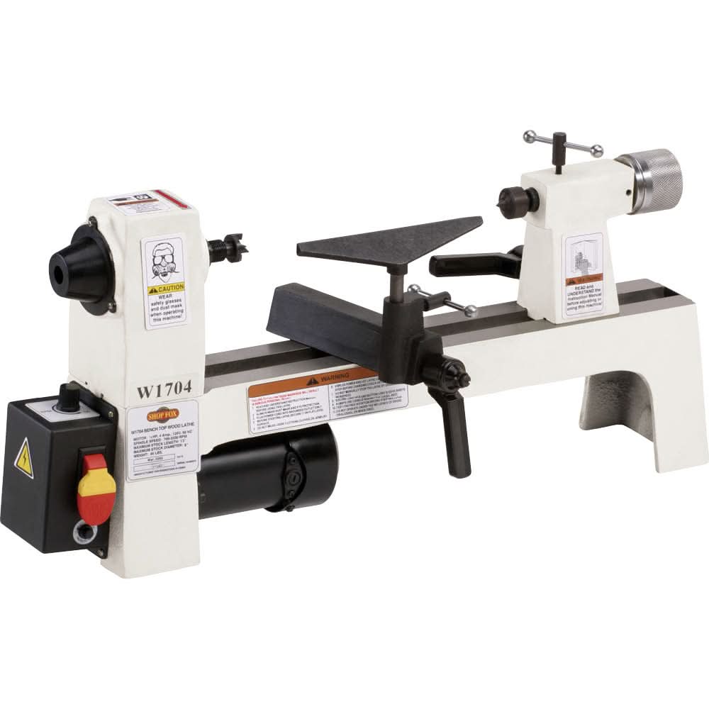Shop Fox W1704 8-Inch x 13-Inch Benchtop Wood Lathe - Image 2