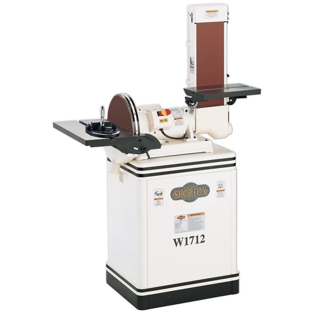 Shop Fox W1712 1.5 HP 6-Inch Belt / 12-Inch Disk Combination Sander - Image 1