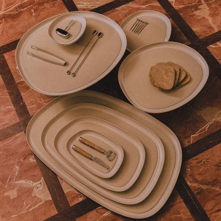 GIOBAGNARA | MARIS LARGE RECTANGULAR NATURAL TONES TRAY BY KELLY WEARSTLER | $850.00 - Image 3
