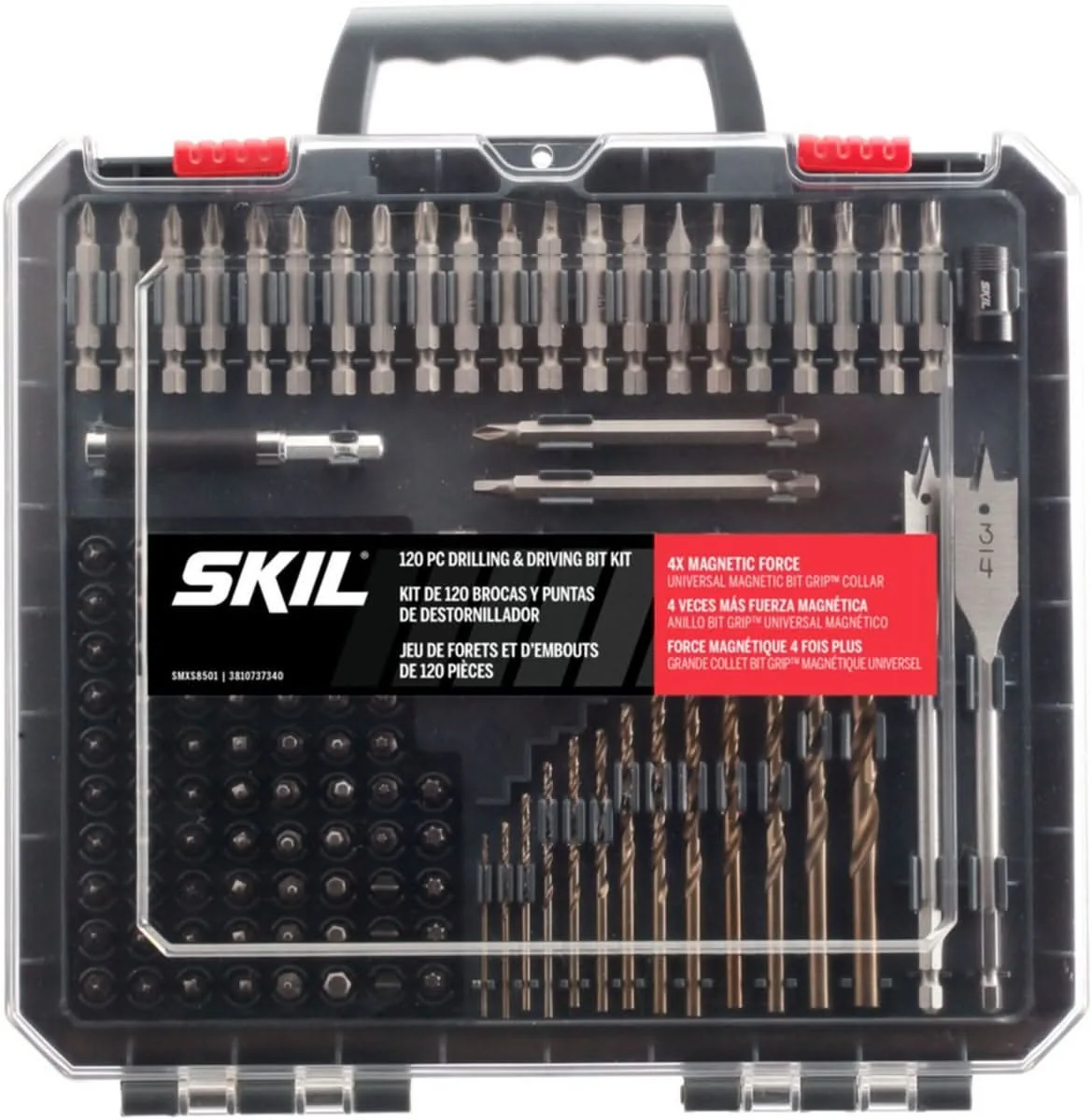 SKIL PWR CORE 20 20V 1/2" Drill Driver 2.5Ah Kit with 120 Piece Drilling and Screw Driving Kit - Image 3