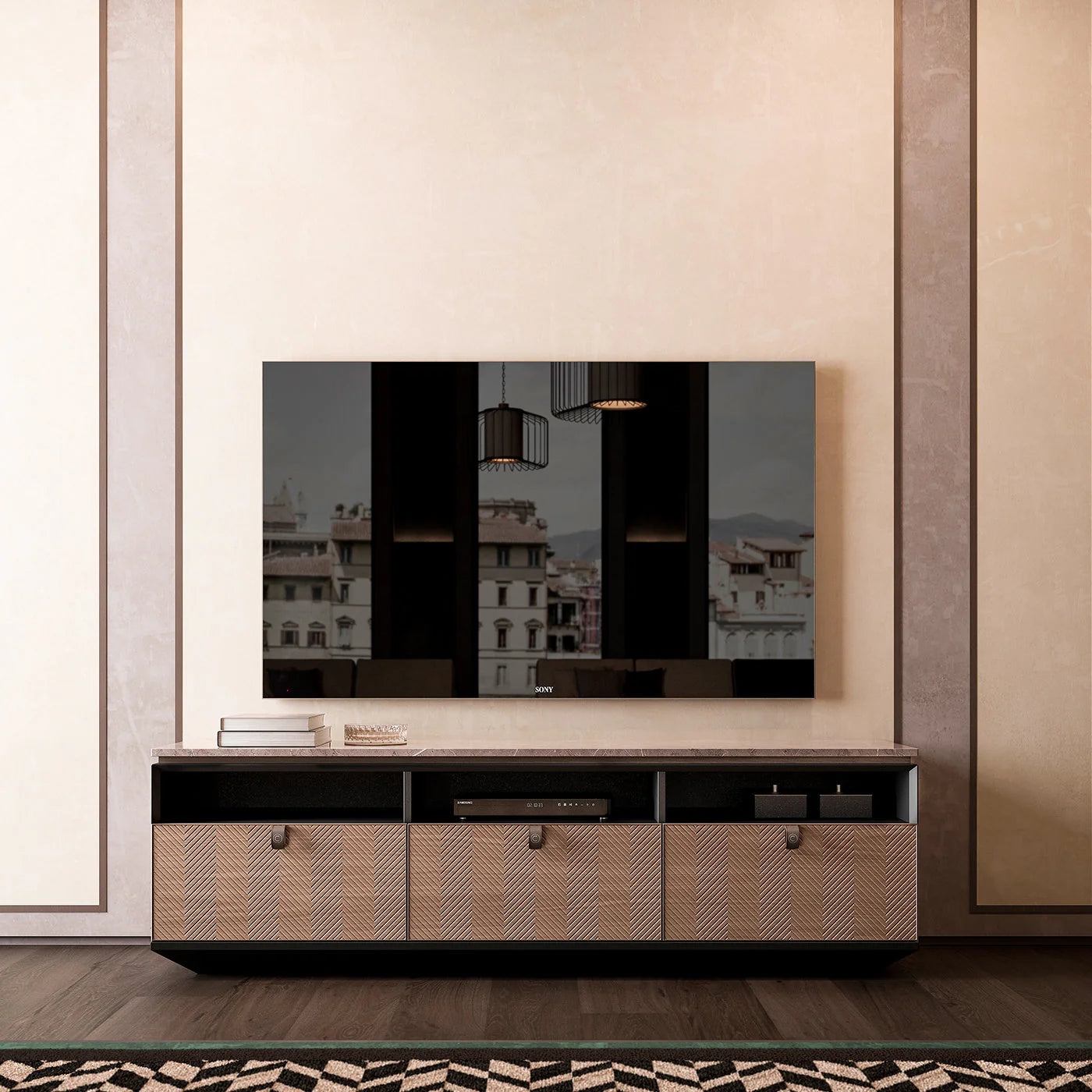 HOMOOD I MARBLE TV SIDEBOARD I  $17,710.00 - Image 2