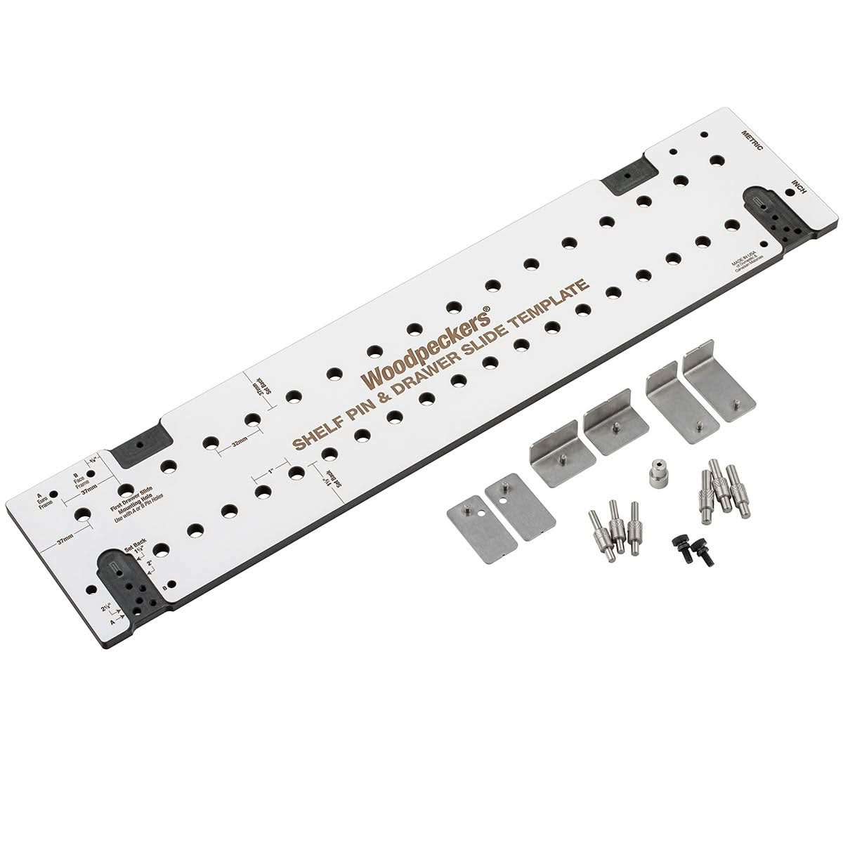 Woodpeckers SPT2 Shelf Pin And Drawer Slide Template