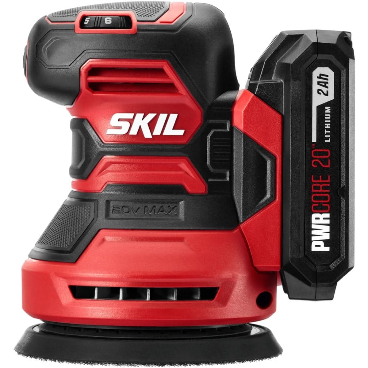 SKIL SR6604B-10 PWR CORE 20 5″ Random Orbital Sander with Battery and Charger