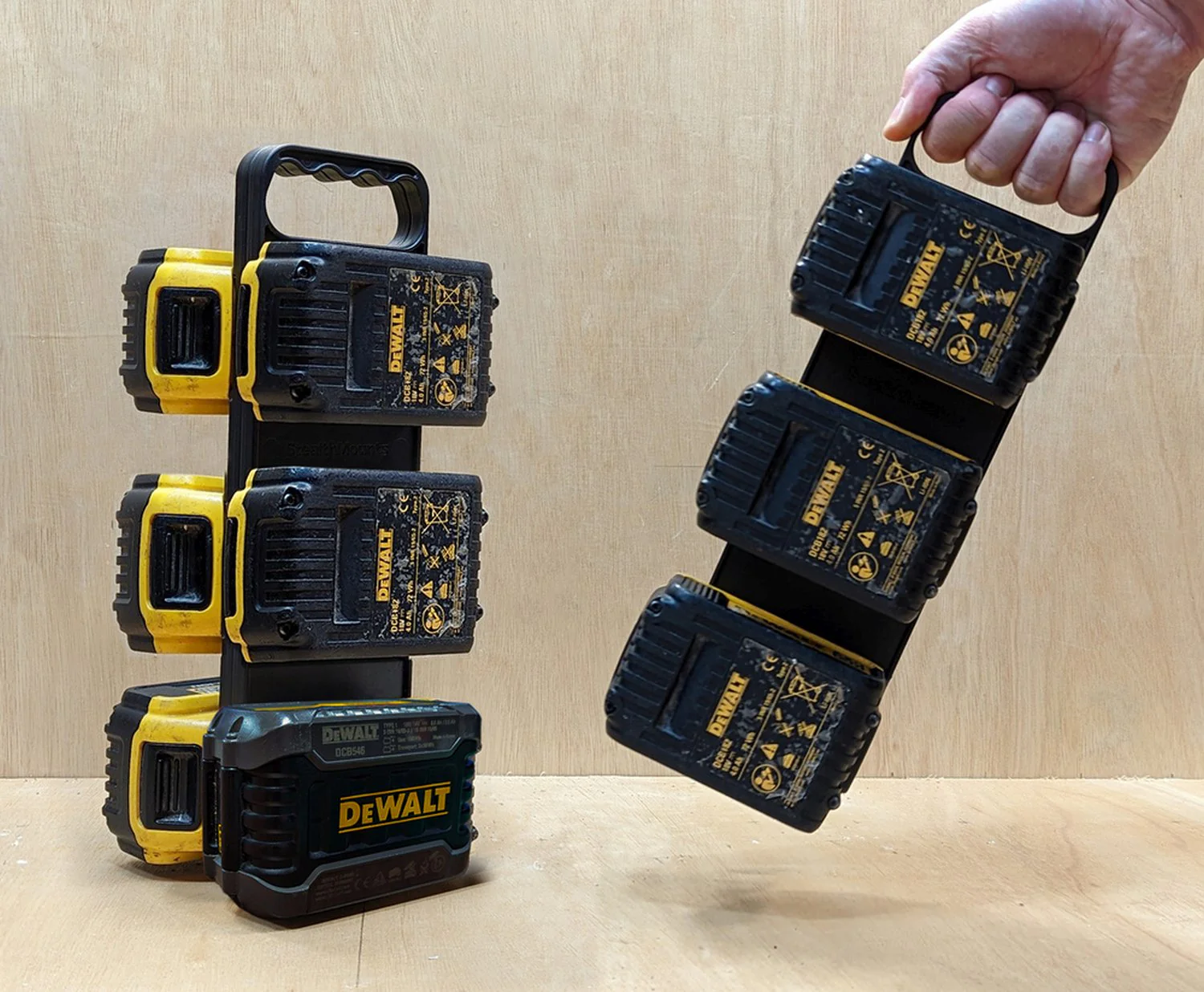 StealthMounts Battery Holder with Handle For DeWalt Batteries - Image 3