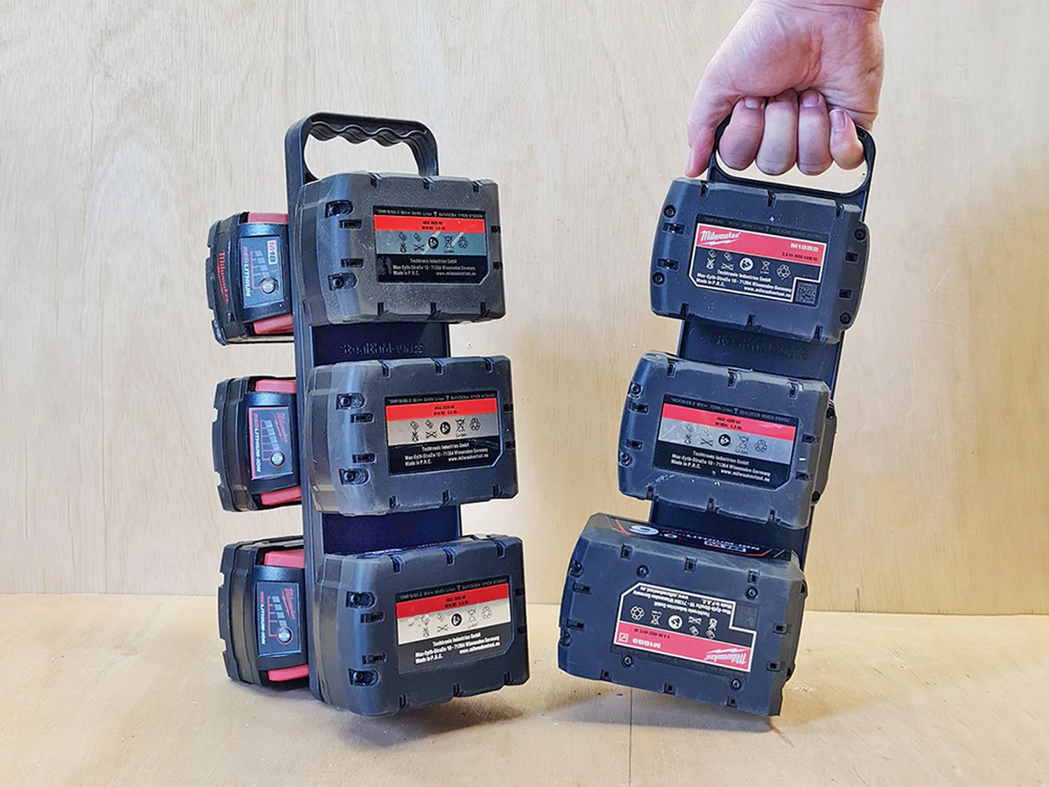 StealthMounts Battery Holder with Handle for Milwaukee M18 Batteries - Image 2