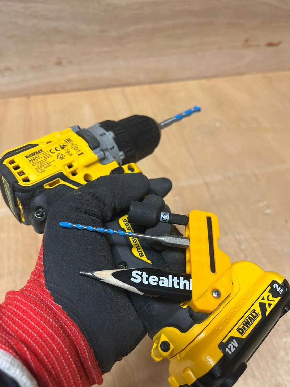 StealthMounts 45° & 90° Magnetic Bit Holder for DeWALT XR & Flexvolt Tools, 2-Pack - Image 3