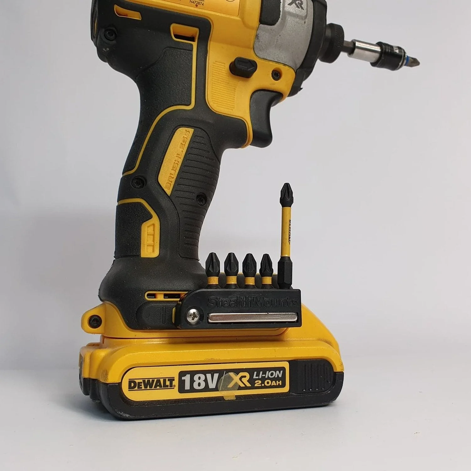 StealthMounts Magnetic Bit Holder for DeWALT XR & Flexvolt Tools, 2-Pack - Image 3