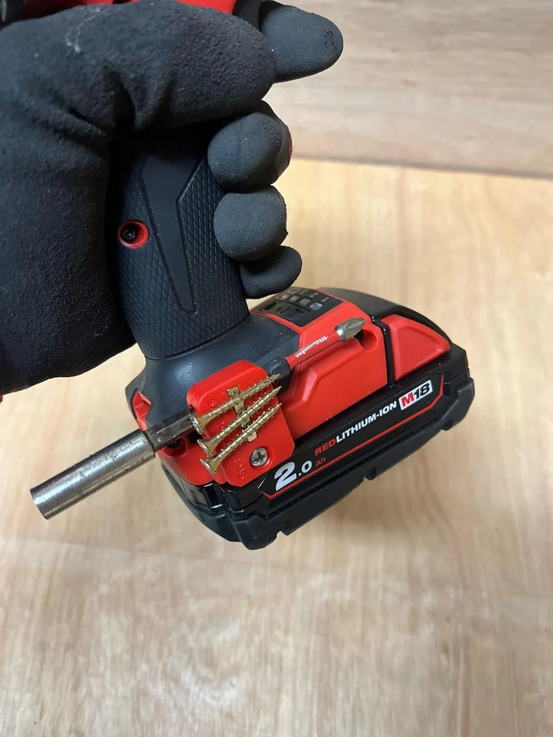 StealthMounts Stubby Magnetic Bit Holder for Milwaukee M18 Tools, 3-Pack - Image 2