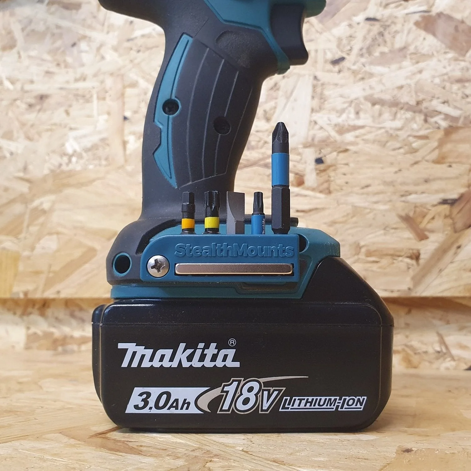 StealthMounts Magnetic Bit Holder for Makita LXT & XGT Tools Blue, 2-Pack - Image 2