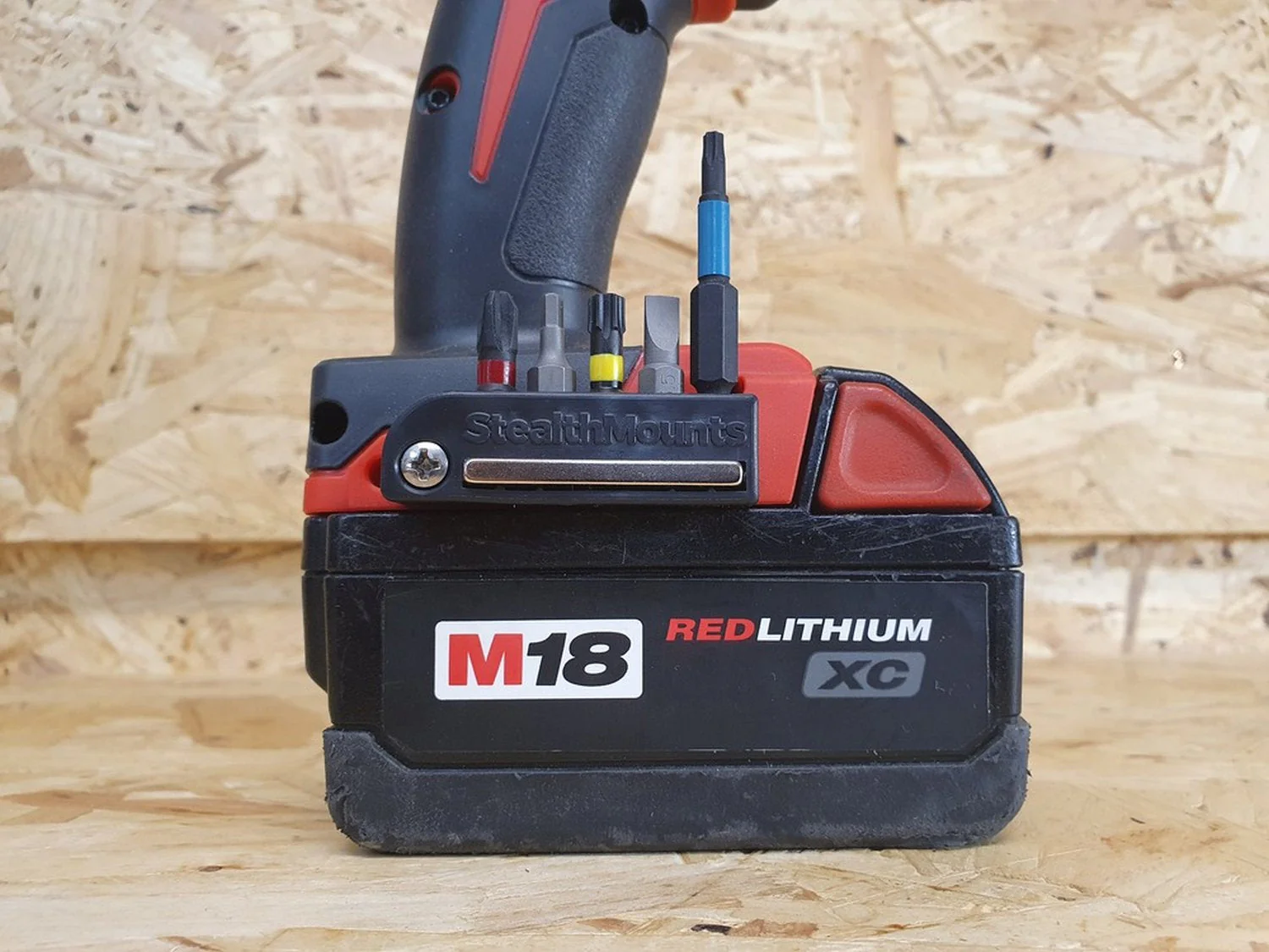 StealthMounts Magnetic Bit Holder for Milwaukee M18 Tools, 2-Pack - Image 3