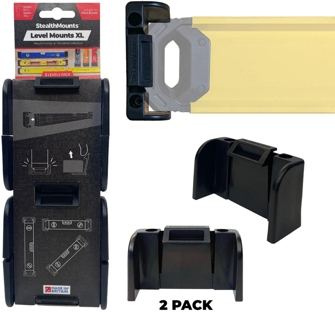 StealthMounts Level Mounts XL, 2-Pack - Image 1