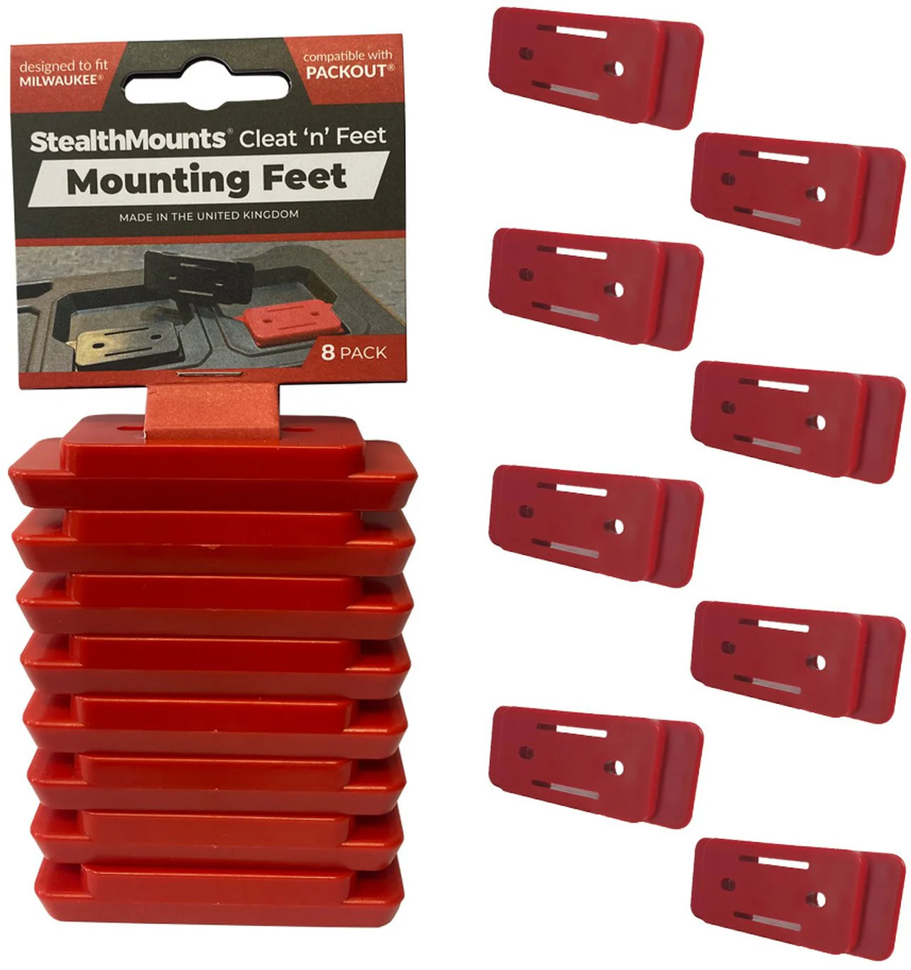 StealthMounts Cleat 'n' Feet Mounting Feet, 8-Pack - Image 2