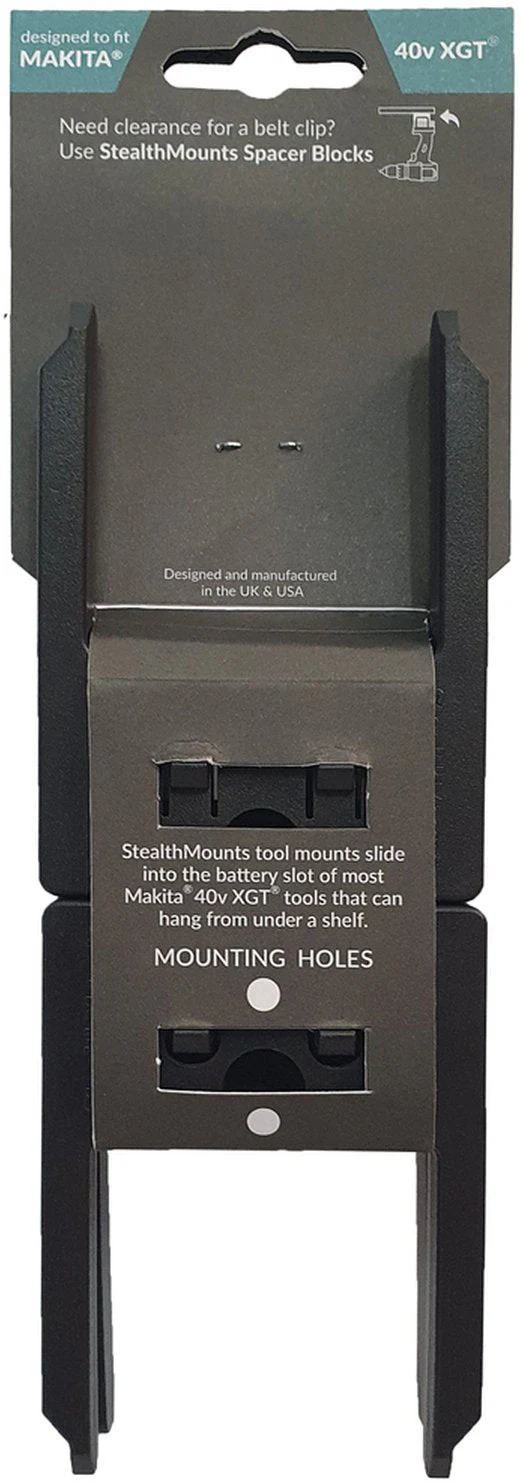 StealthMounts Tool Mounts Makita 40V XGT Black, 4-Pack - Image 2