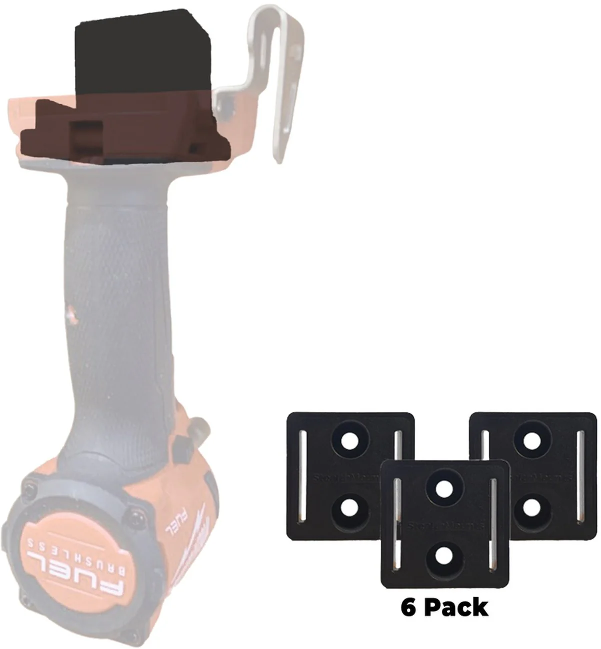 StealthMounts Tool Mount Spacer Blocks Black, 6-Pack - Image 1