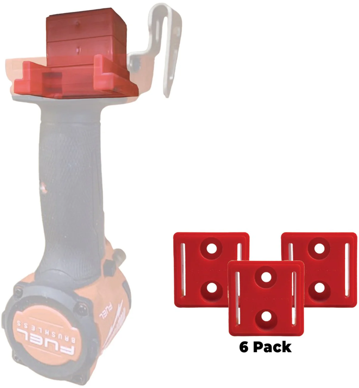 StealthMounts Tool Mount Spacer Blocks Red, 6-Pack - Image 1