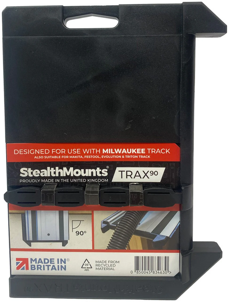 StealthMounts Trax90 Track Saw Square for Milwaukee - Image 1