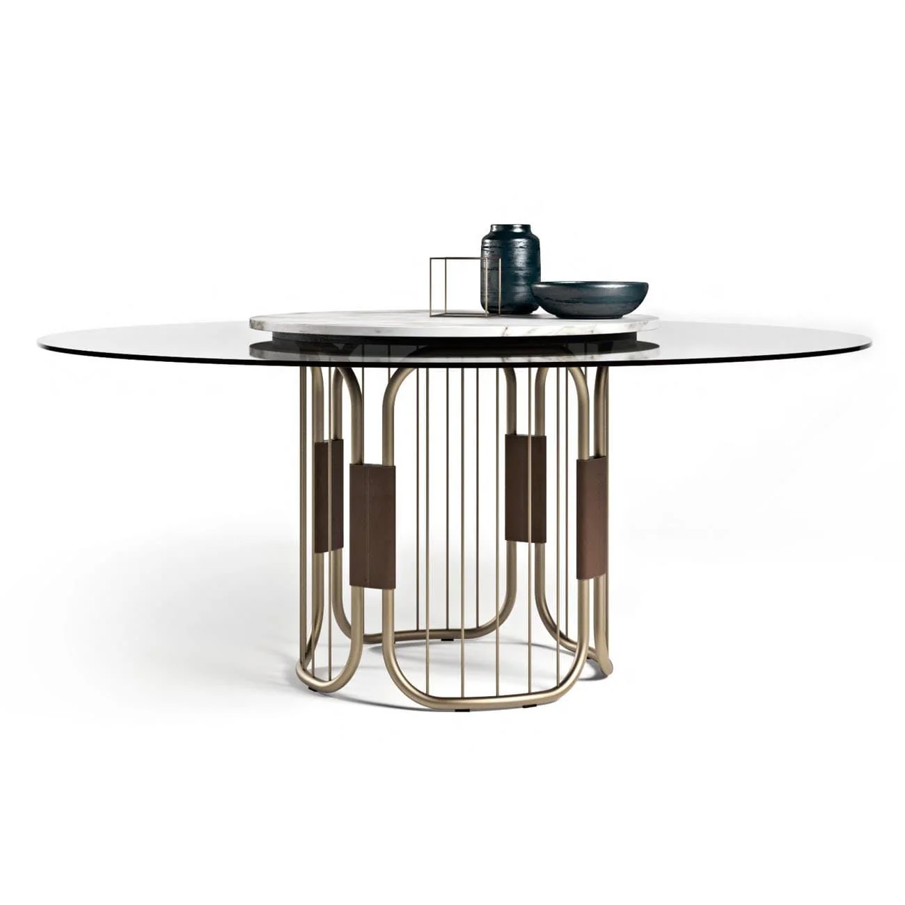 OUTDOOR SUNFLOWER DINING TABLE W. LAZY SUSAN | $18,655.00 - Image 1