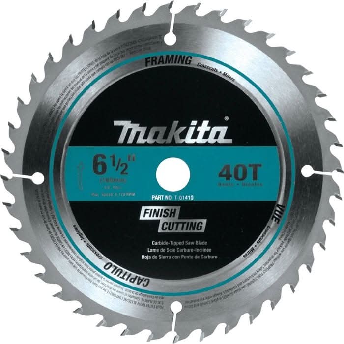 Makita XSS02Z 18V LXT Cordless 6-1/2" Circular Saw, Tool Only with 6-1/2 in. Framing and Fine Crosscutting Blades - Image 3