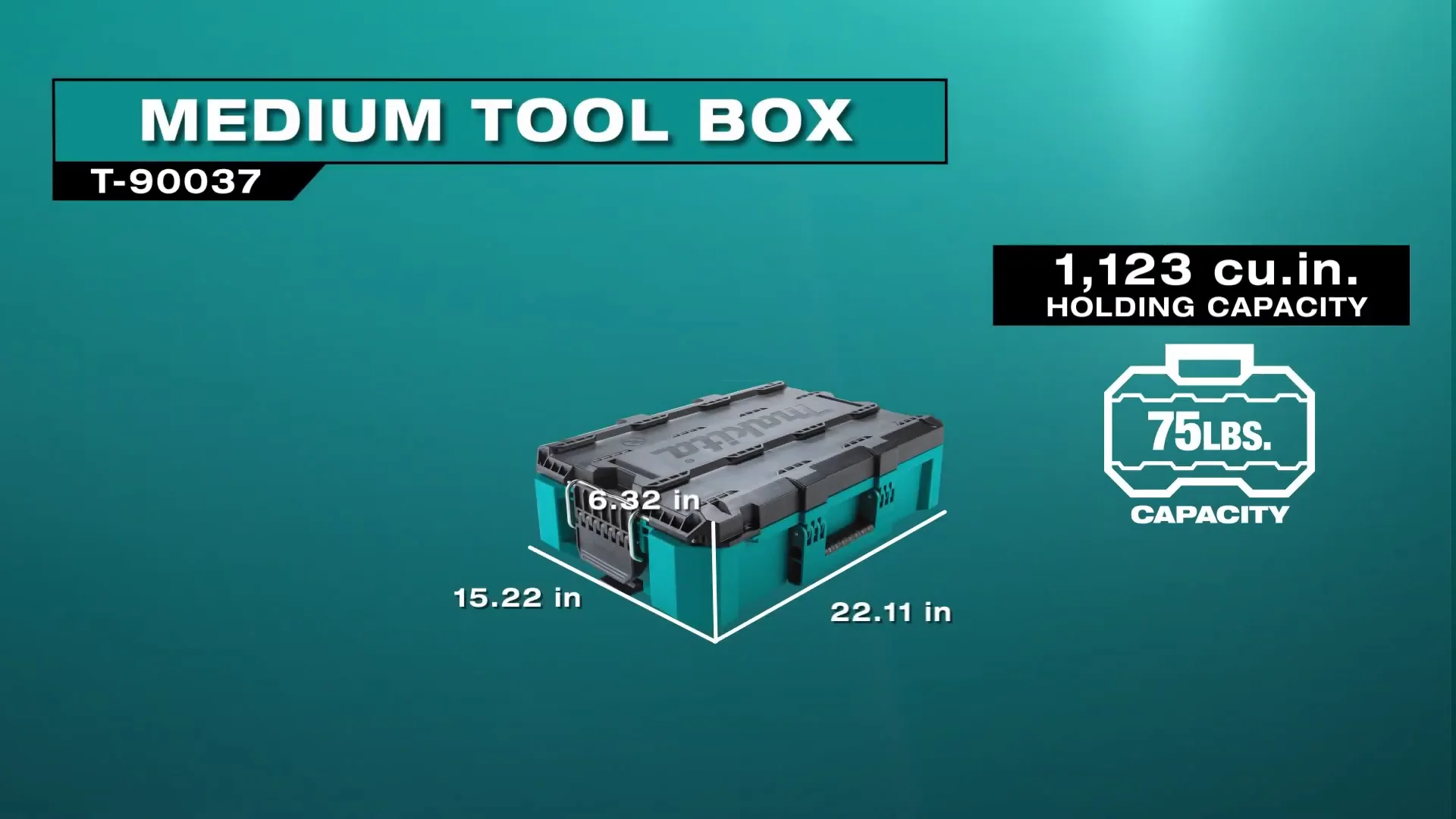 Makita T-90037 MAKTRAK Medium Tool Box & T-90043 MAKTRAK Deep Medium Organizer - Image 3