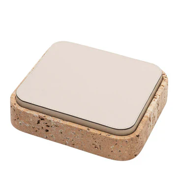 GIOBAGNARA | GIZA LEATHER & MARBLE SQUARE BOX #9 | $855.00 - Image 1