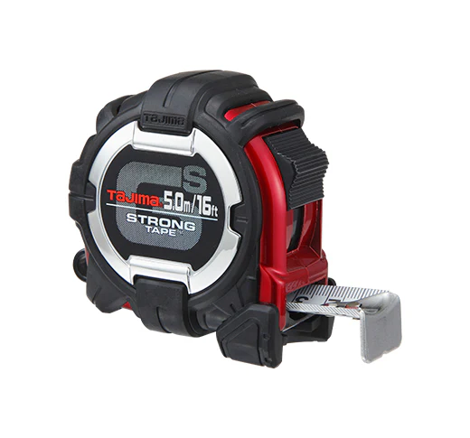 Tajima GS-C16/5mBW GS-Lock, 16-ft./5m x 1-in. Strong Tape and Hook Tape Measure With Compatible Clip - Image 1