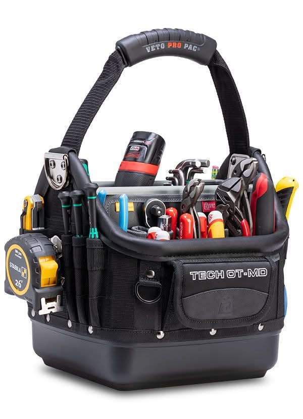 Veto Pro Pac TECH OT-MD BLACKOUT Compact Open-Top Tool Bag - Image 2