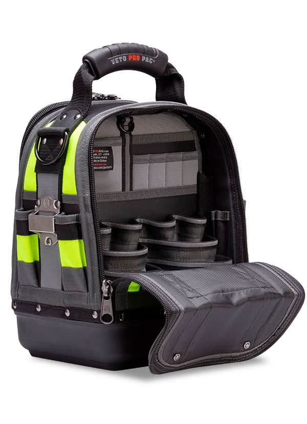 Veto Pro Pac Tech MCT Hi-Viz Yellow Compact Fully Featured Service, Repair & Install Tool Bag - Image 3