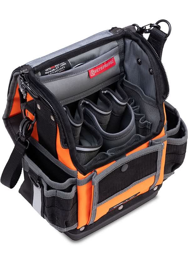 Veto Pro Pac TP-LC HI-VIZ ORANGE Compact Zippered Technician's Tool Pouch - Image 3