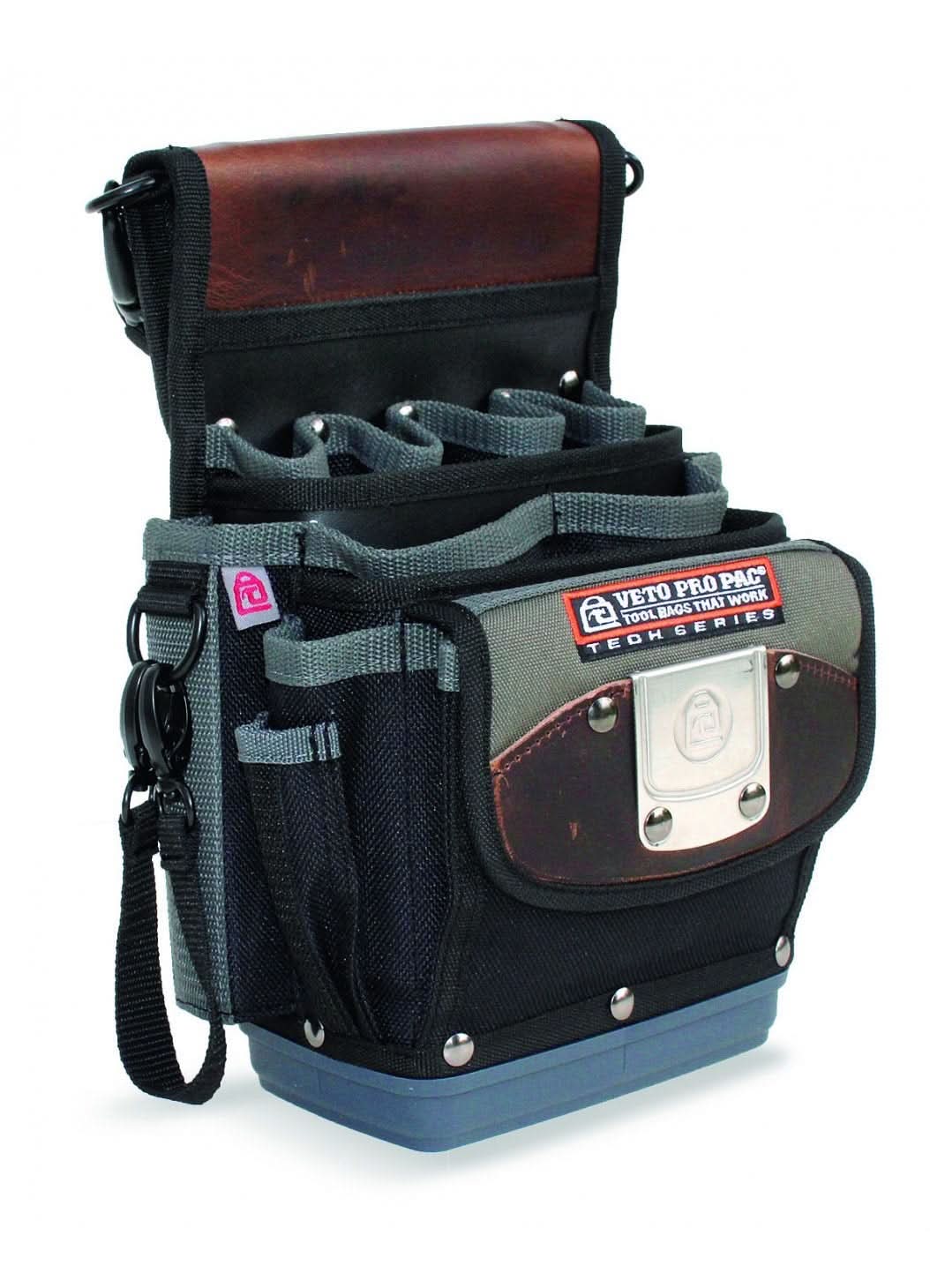 Veto Pro Pac TP4B Clip On Tool Pouch with WIHA 3-Piece Classic Grip Plier/Cutter Set and 7-Piece TerminatorBlue 2-in. Impact Bit Set - Image 2