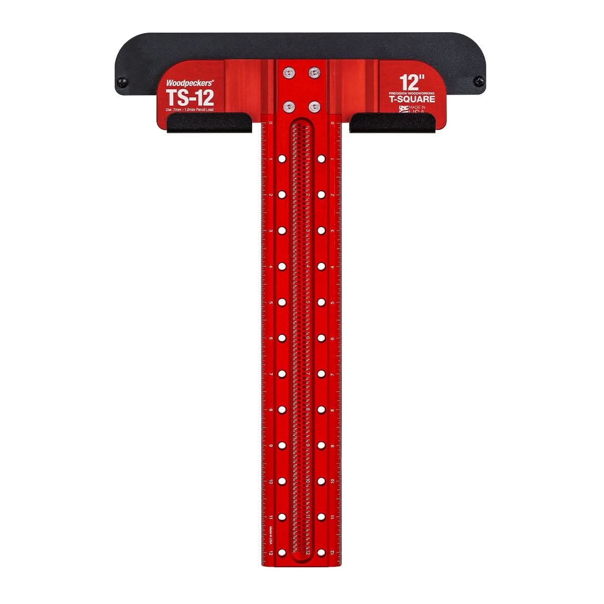 Woodpeckers TS-12-20 Precision Woodworking T-Square – 12 Inch With Rack-It