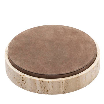 GIOBAGNARA | GIZA LEATHER & MARBLE ROUND BOX #11 | $855.00 - Image 1