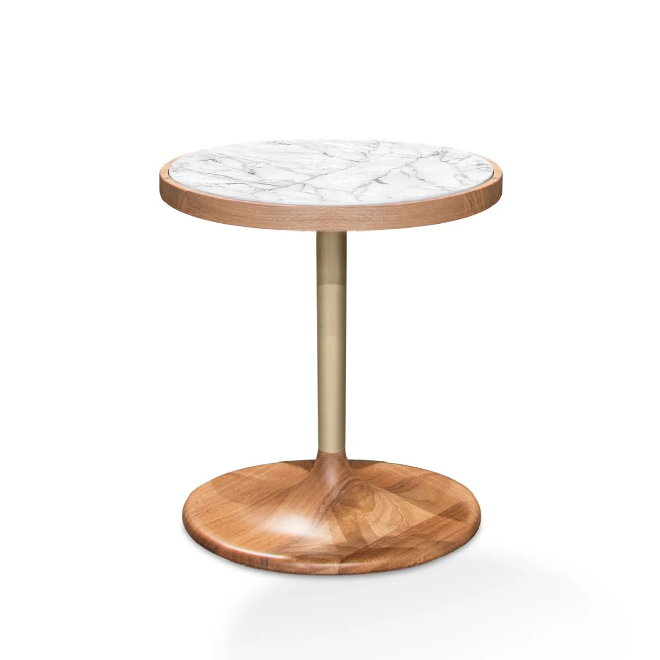 ASTON MARTIN HOME | V212 WOOD AND MARBLE SIDE TABLE | $6,250 - Image 1