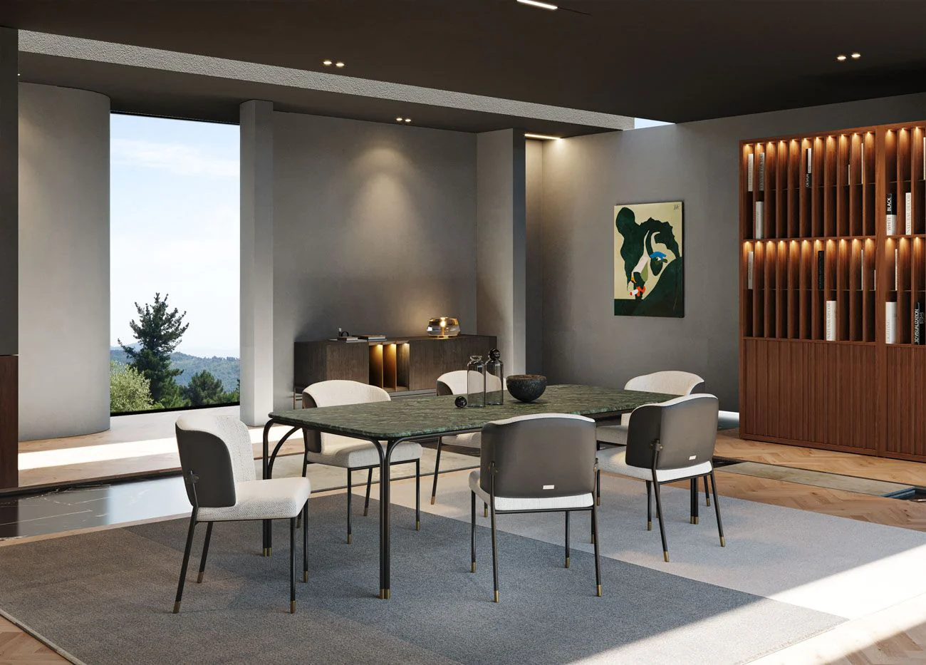 ASTON MARTIN HOME | V240 VERDE MARBLE DINING TABLE | $27,069.00 - $33,269.00 - Image 3
