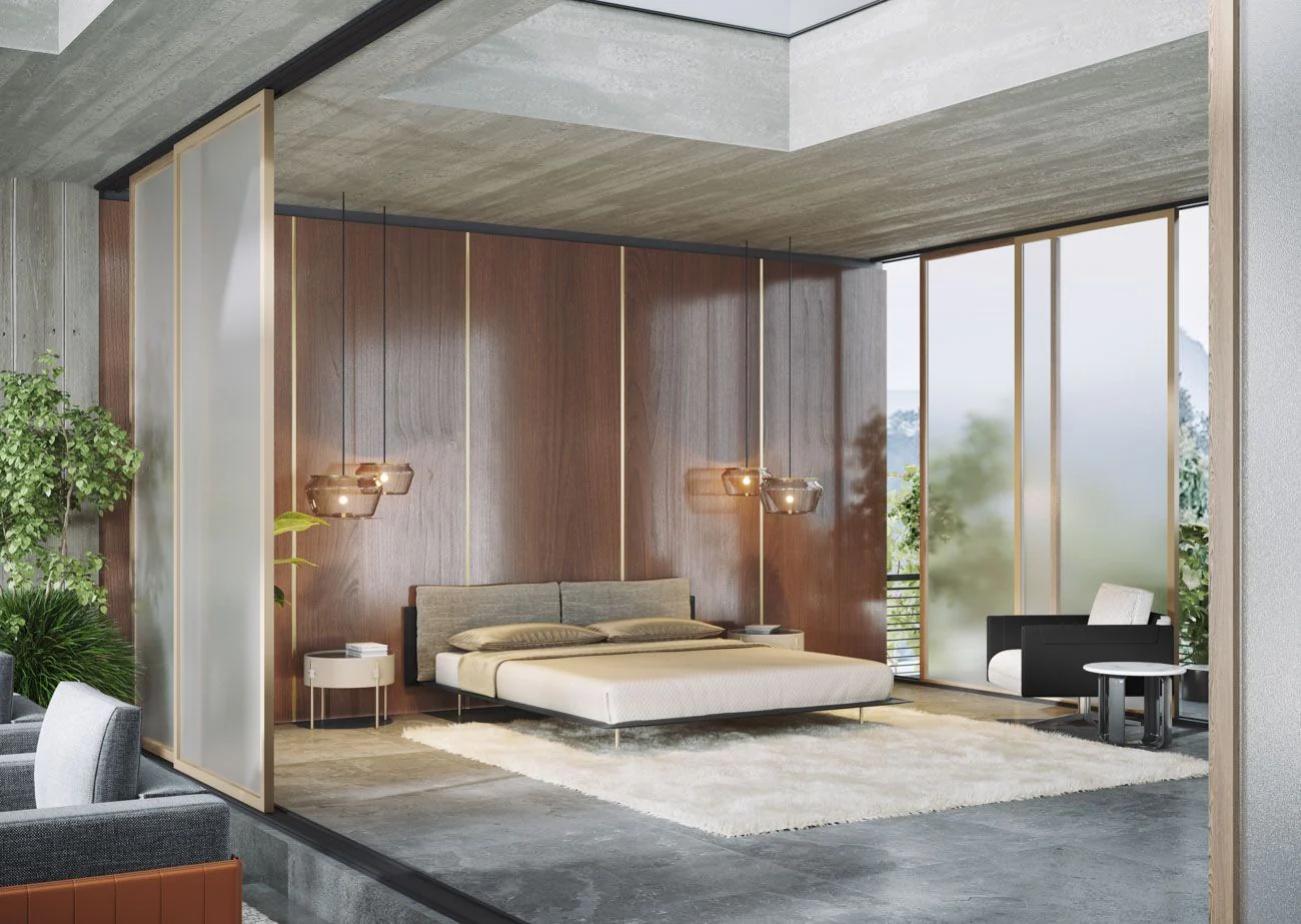 ASTON MARTIN HOME | V251 LEATHER AND FABRIC BED | $28,500.00 - Image 2