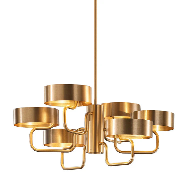 MASIERO | SOUND GALVANIZED BRUSHED METAL 6-LIGHT CHANDELIER | $9,405.00 - Image 3