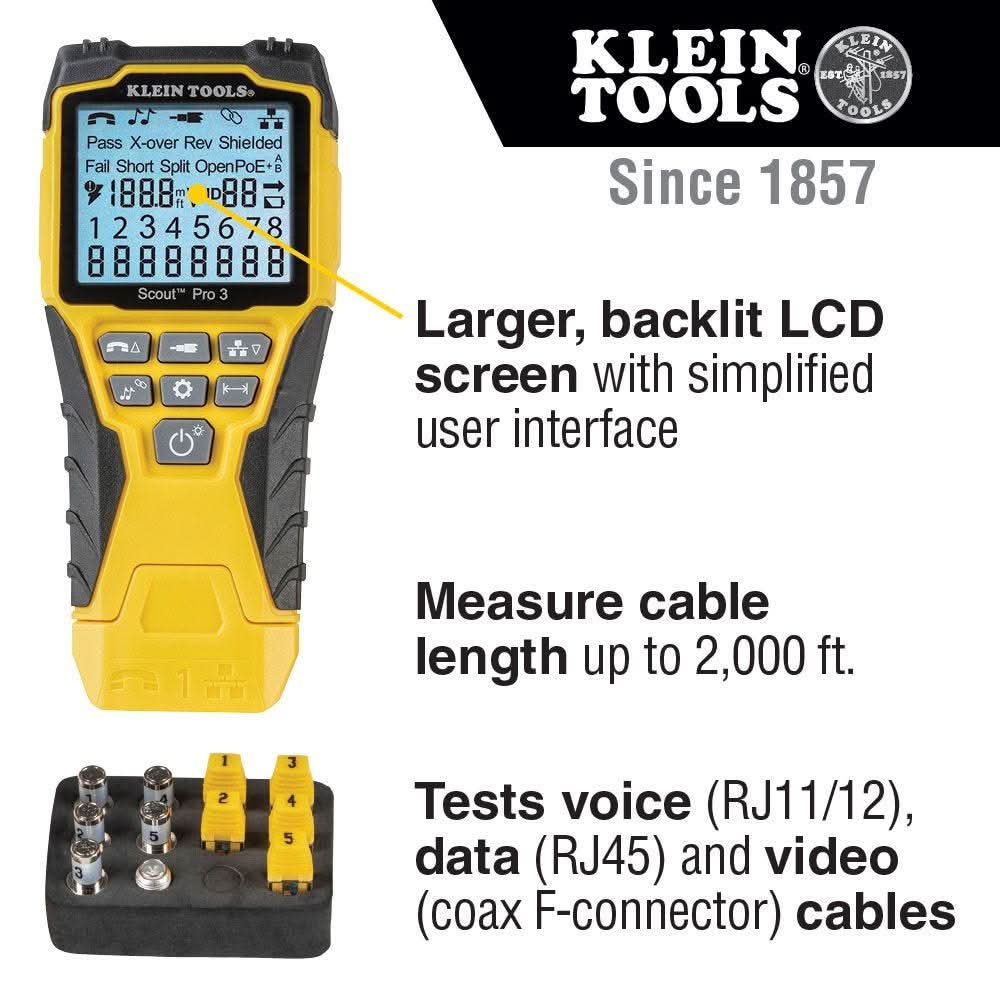 Klein Tools VDV501-851 Scout Pro 3 Cable Tester Kit - Image 2