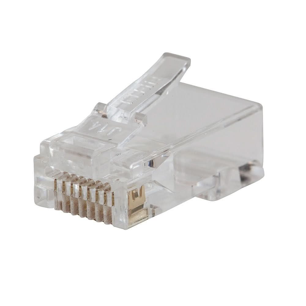 Klein Tools VDV826-702 Pass-Thru Modular Data Plug, RJ45- CAT5E, 50-Pack - Image 1