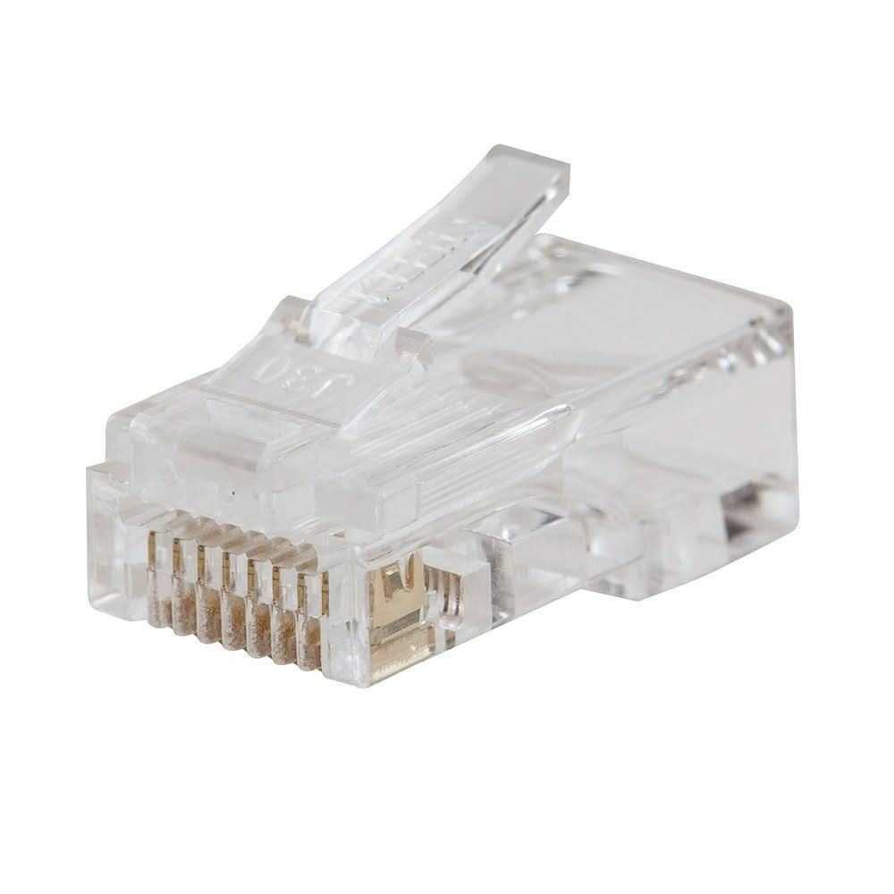 Klein Tools VDV826-729 Pass-Thru Modular Data Plugs RJ45-CAT6, 10-Pack - Image 1