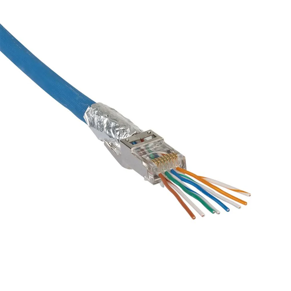 Klein Tools VDV826-754 Pass-Thru Modular Data Plug, RJ45-CAT6A, Shielded (STP), 100-Pack - Image 2