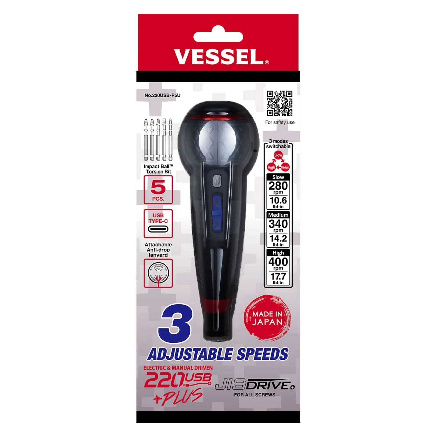 Vessel 220USBP5U e-ASSIST Screwdriver - Image 2