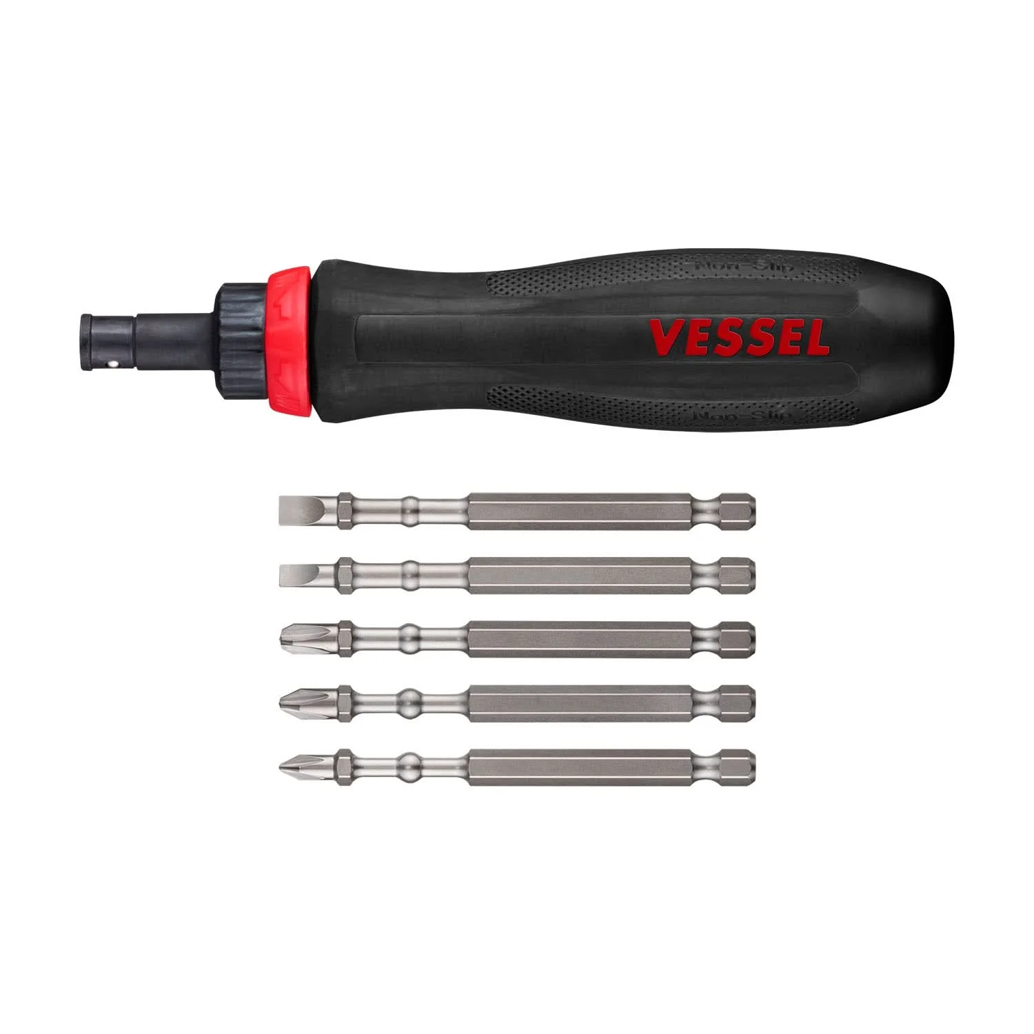 Vessel 900RT5PU MEGADORA Interchangeable Ratchet Screwdriver 5-Piece Bit Set - Image 3