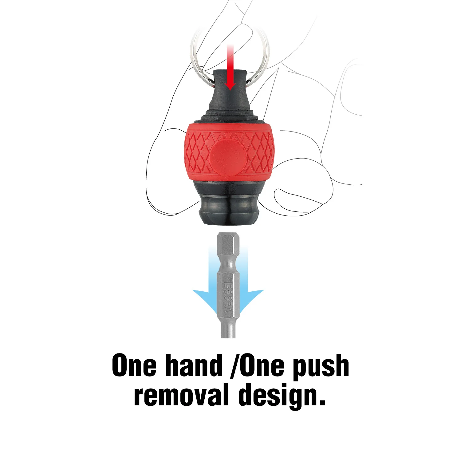Vessel QB22GU Ball Grip Carrying Bit Holder - Image 3