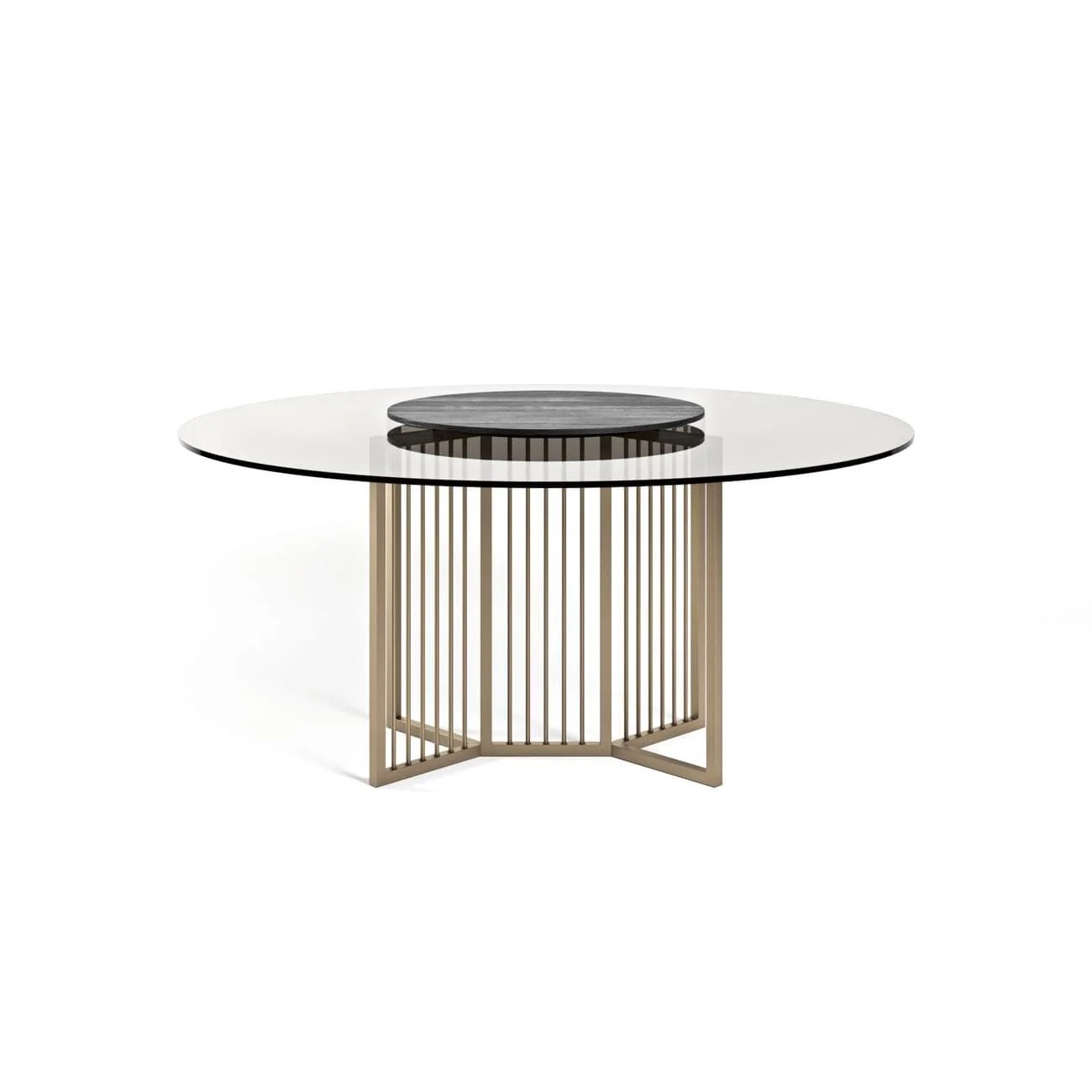 OUTDOOR VIRGILIO DINING TABLE W. LAZY SUSAN | $18,978.00 - Image 1