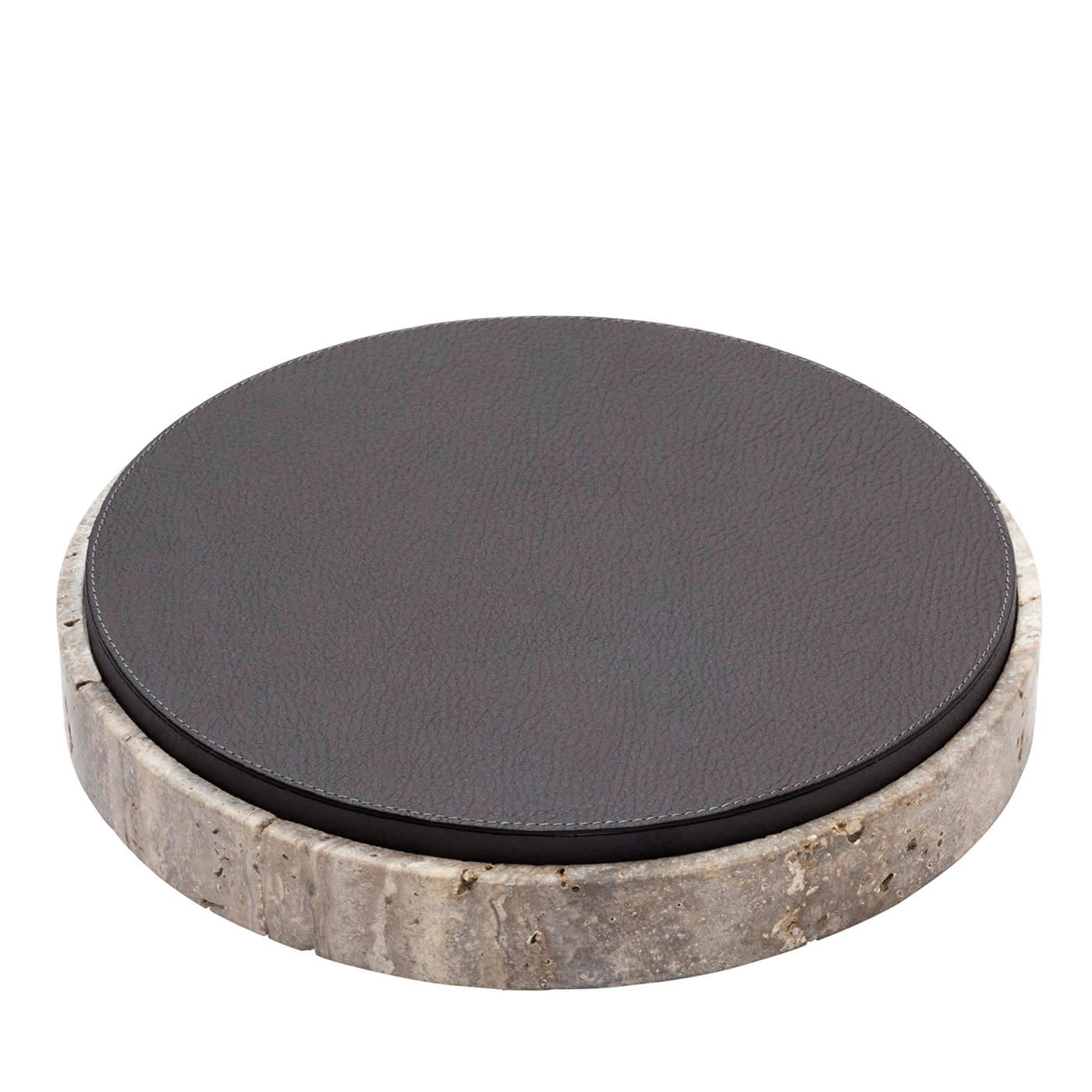 GIOBAGNARA | GIZA LEATHER & MARBLE ROUND BOX #2 | $855.00 - Image 1