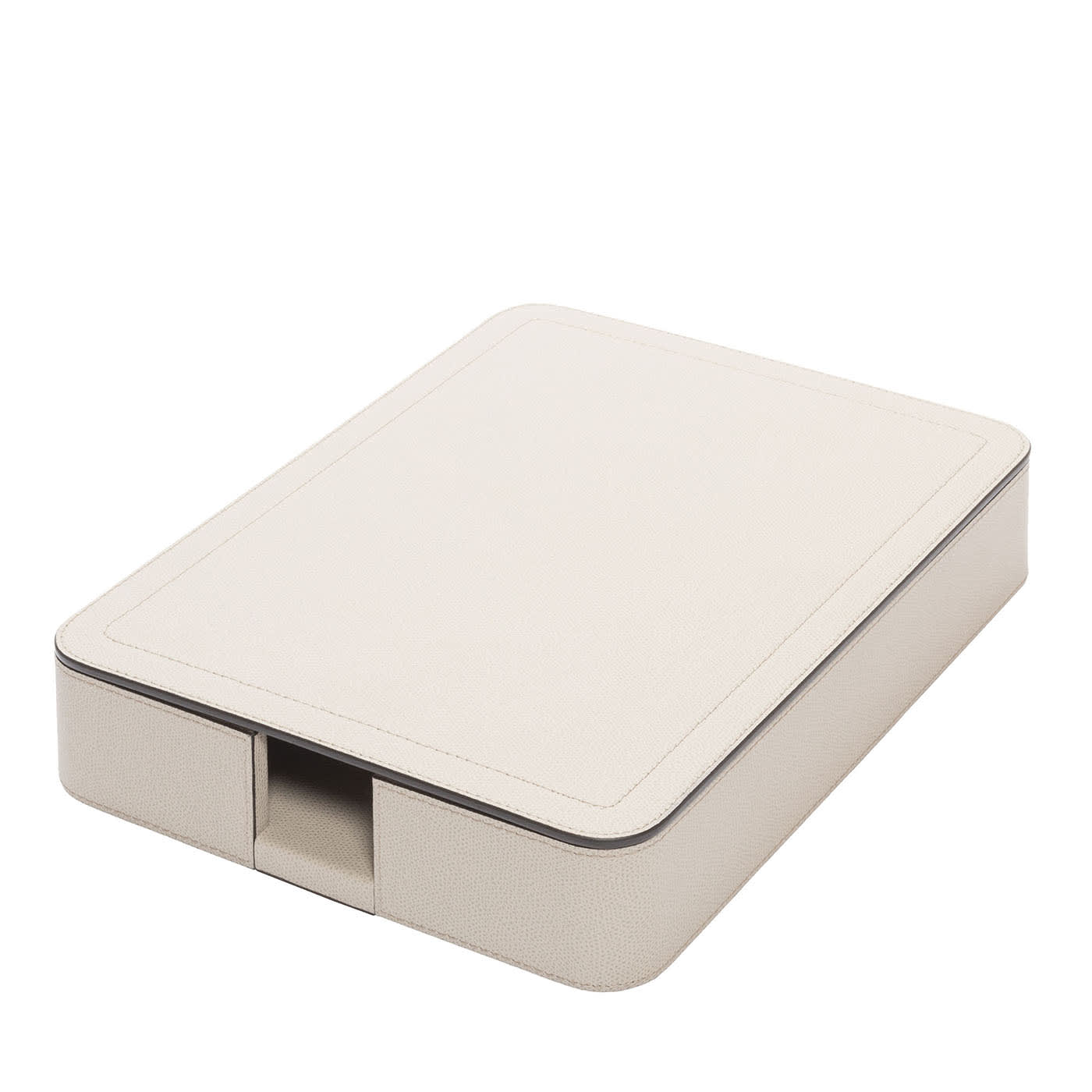 GIOBAGNARA | POLO LEATHER BEIGE A4 PAPER TRAY | $590.00 - $780.00 - Image 2