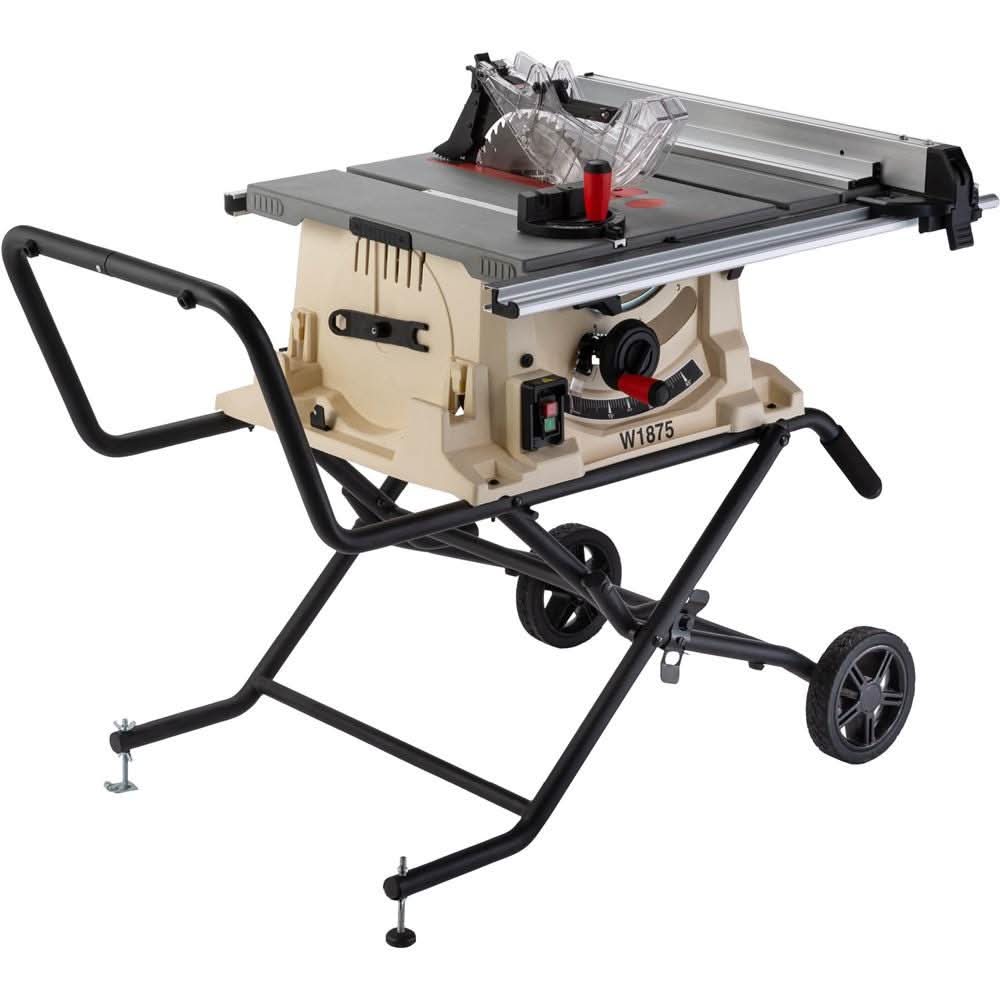 Shop Fox W1875 2HP Benchop Table Saw with Stand - Image 2