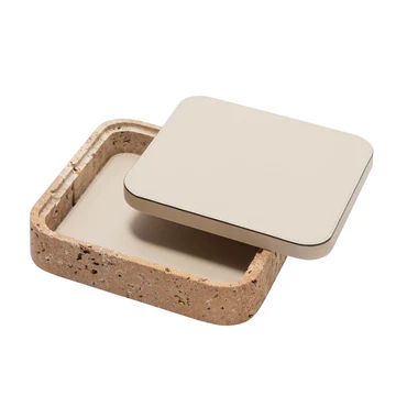 GIOBAGNARA | GIZA LEATHER & MARBLE SQUARE BOX #9 | $855.00 - Image 2
